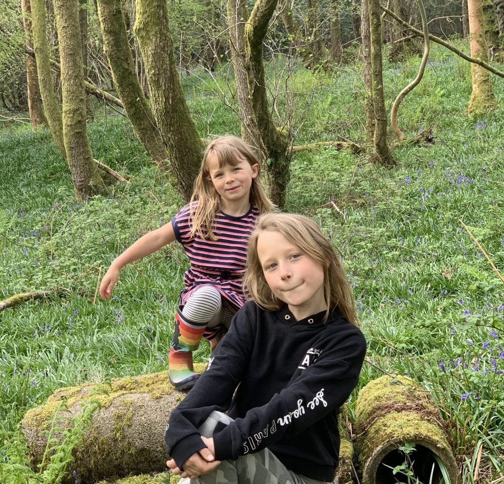 Hayley's two daughters at Forest Retreats.